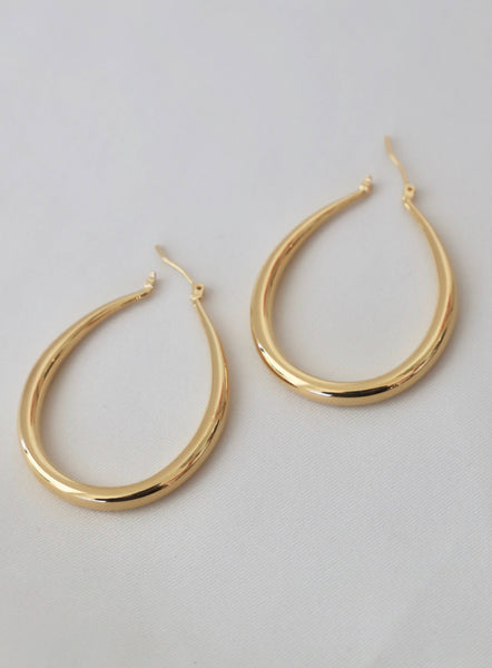 teardrop hoop earrings