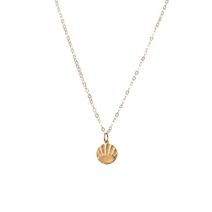 Solis Sun Ray Charm Necklace Mini Coin Pendant