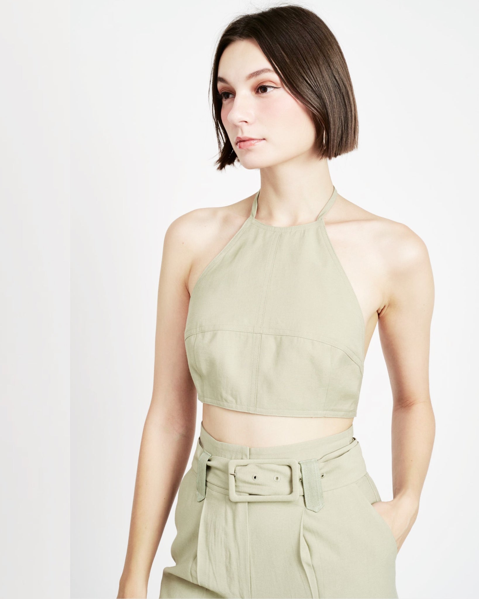 aubin cropped halter