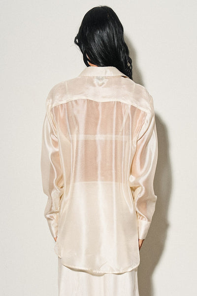 organza button down shirt