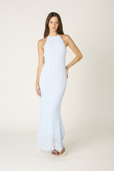 tiered halter dress
