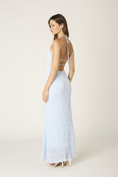 tiered halter dress