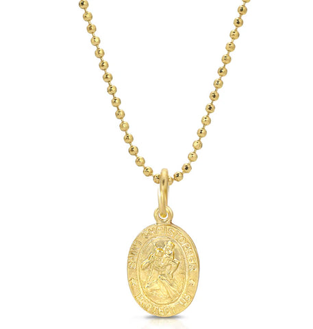 mini saint christopher necklace