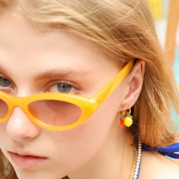 chilli pepper huggie earrings