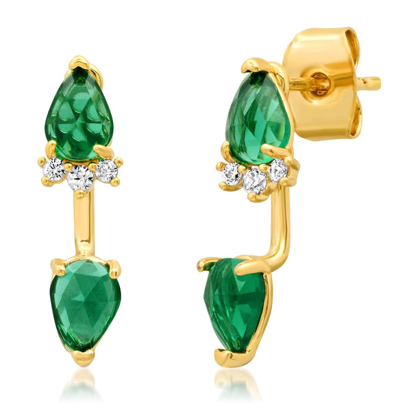 emerald drop studs