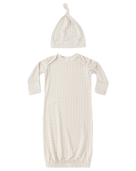 bamboo baby gown + hat set
