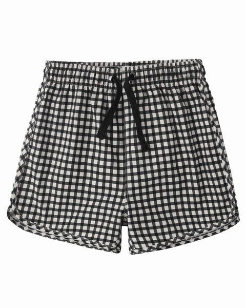 gingham swim trunk