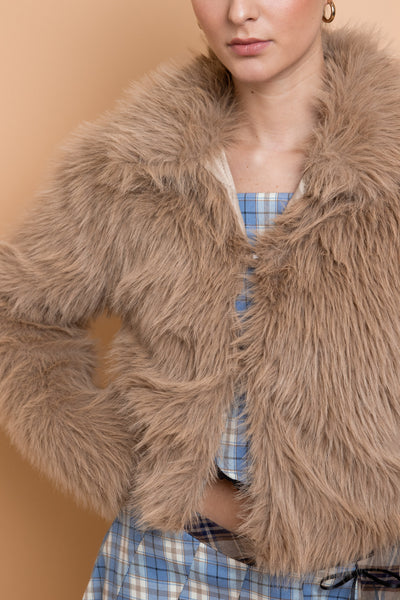 cropped fur jacket