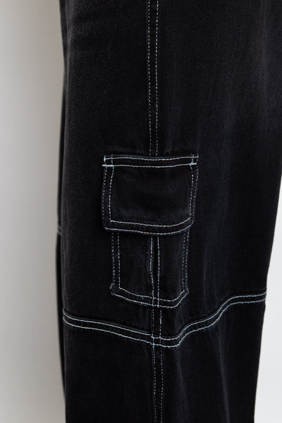 contrast stitch jeans