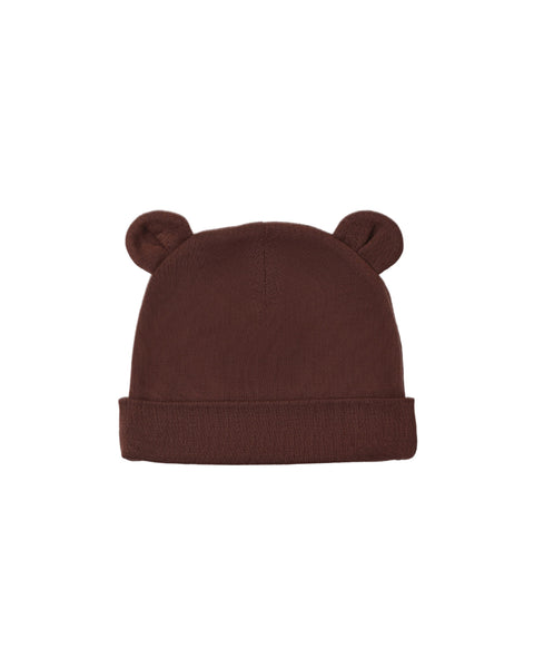 baby bear beanie - black cherry