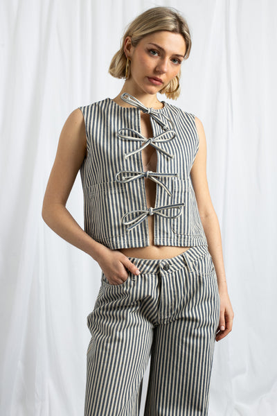 front tie vest