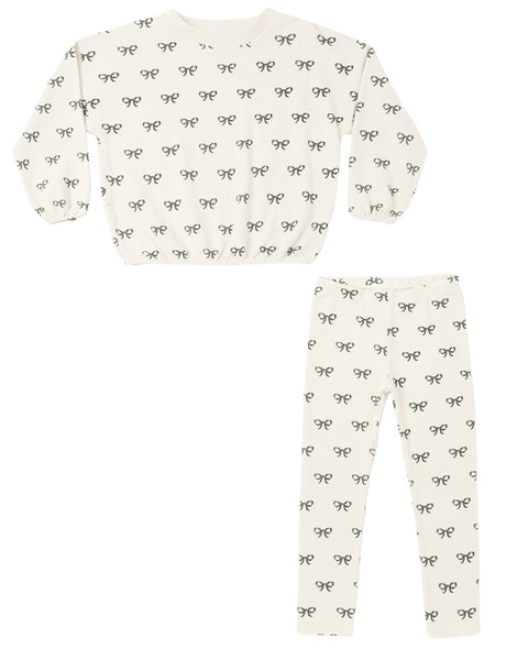 spongey knit set bows
