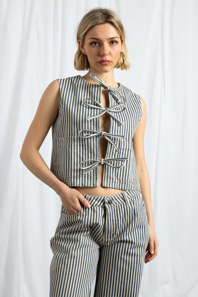 front tie vest