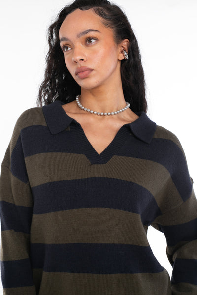 chunky stripe rugby top