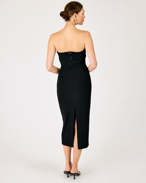 valletta sculptural midi dress