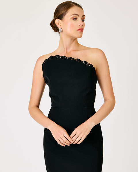 valletta sculptural midi dress