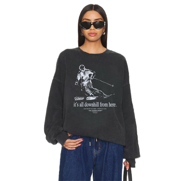 it's all downhill sweatshirt