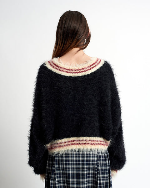 snitch fluffy cropped jumper