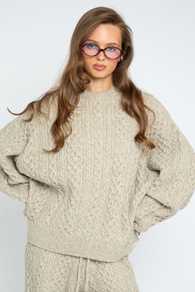 teddy knit sweater