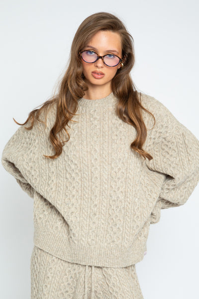 teddy knit sweater
