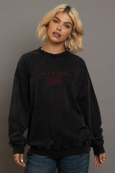 LA embroidery sweatshirt