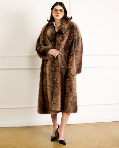 cairo faux fur coat