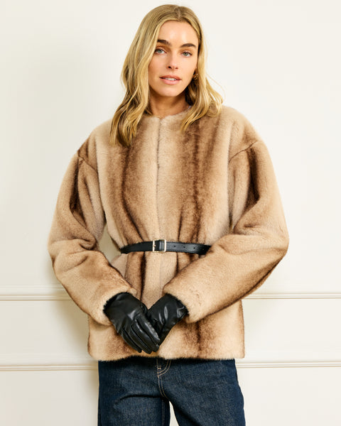 the city faux fur jacket