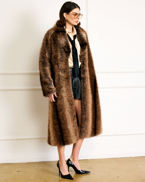 cairo faux fur coat