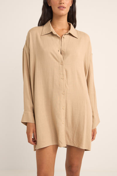 sun ray shirt dress