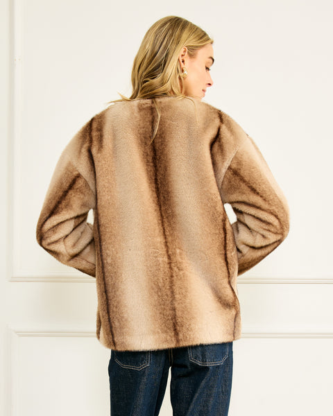 the city faux fur jacket