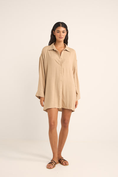 sun ray shirt dress