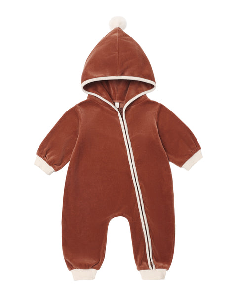 velour zip jumpsuit