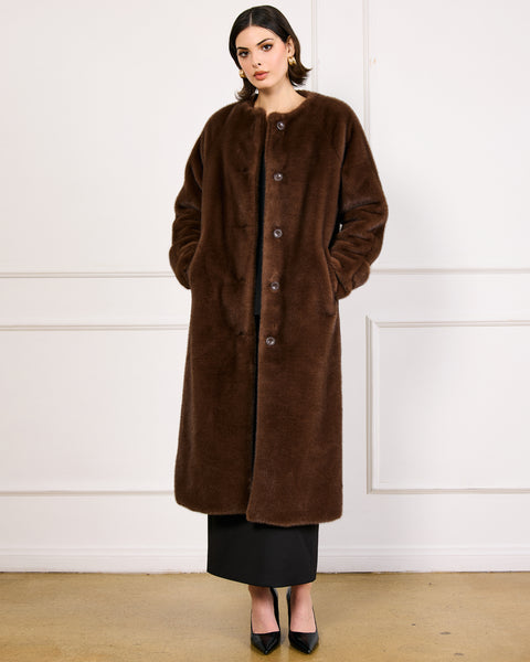 axel faux fur coat