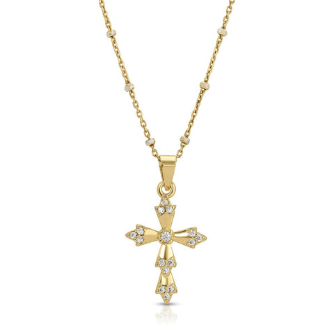 maiden cross necklace