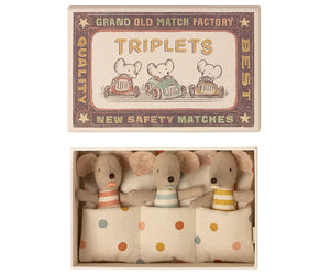 baby triplets in match box