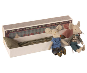 grandma and grandpa mice in matchbox