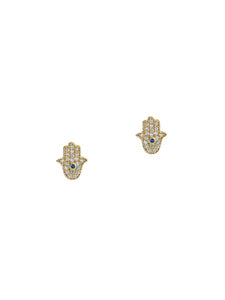 mini hamsa stud