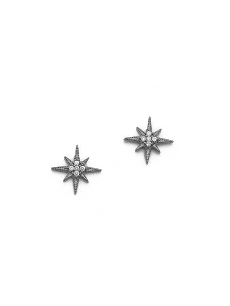 cz starburst stud earrings