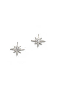 cz starburst stud earrings