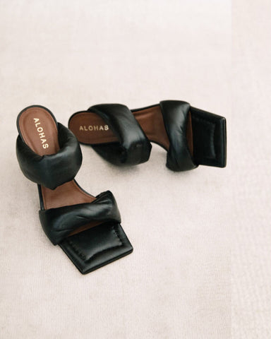 alohas black double strap sandals