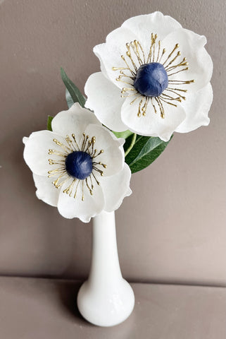 anemones in vase